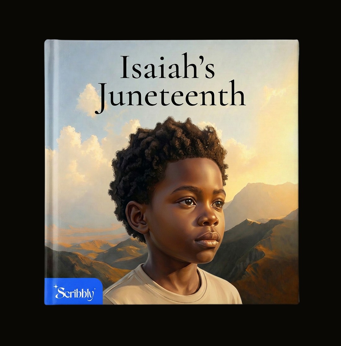 The hardcover book &ldquo;Isaiah&rsquo;s Juneteenth&rdquo; — a sample of the personalized cover.