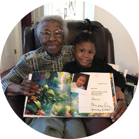Edna with her great-granddaughter Dior